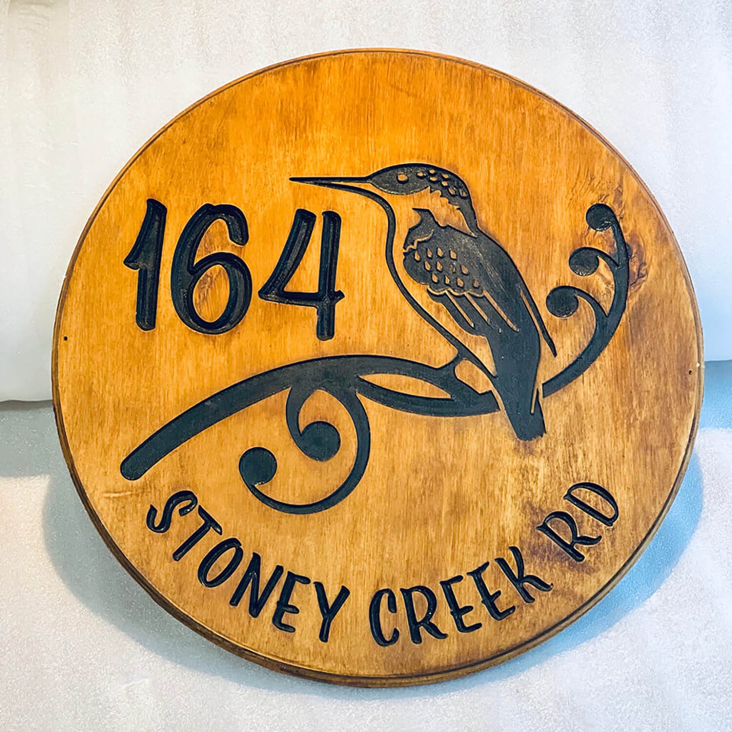 Carved Wooden House Signs