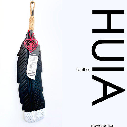 Wooden Huia Feather