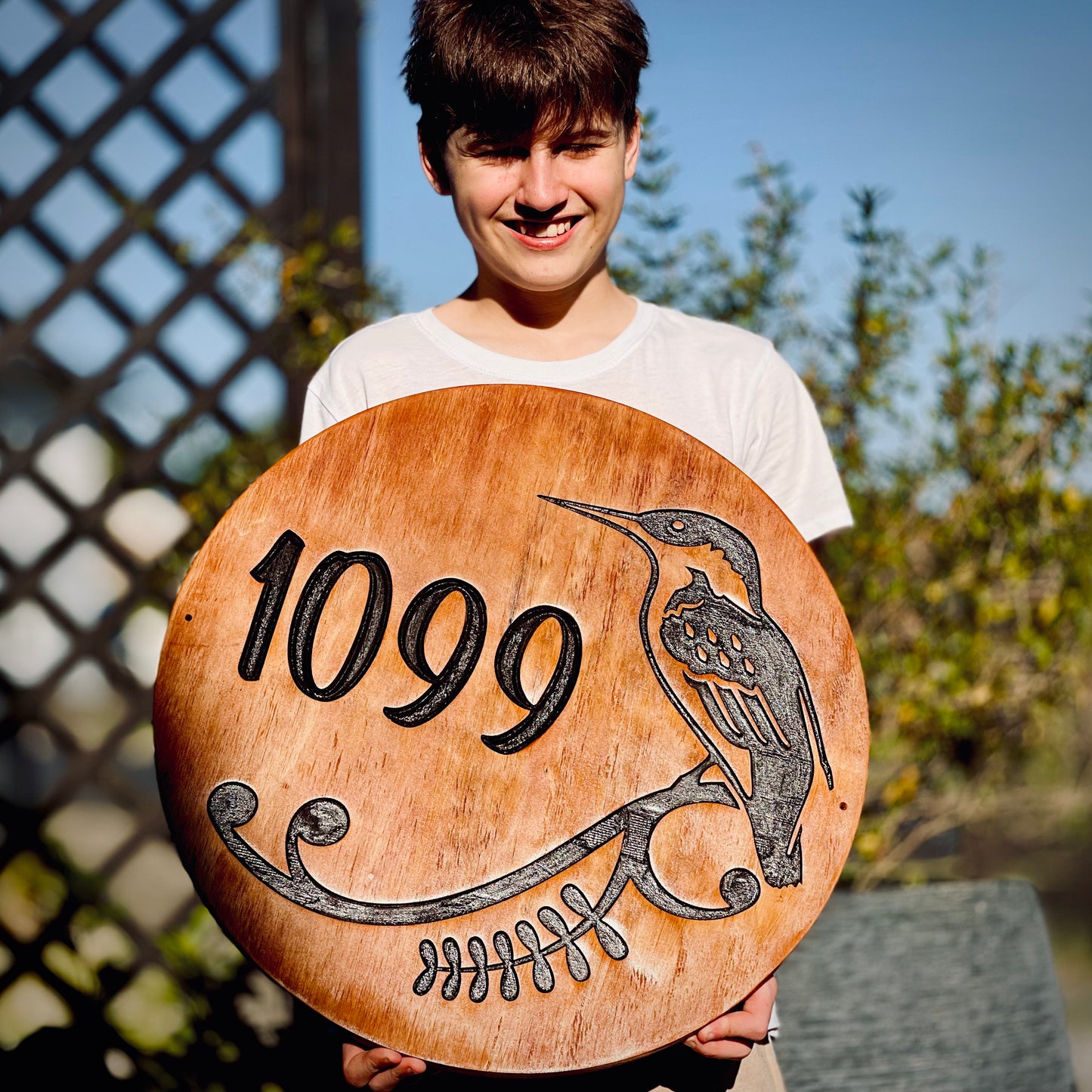 Carved Wooden House Signs