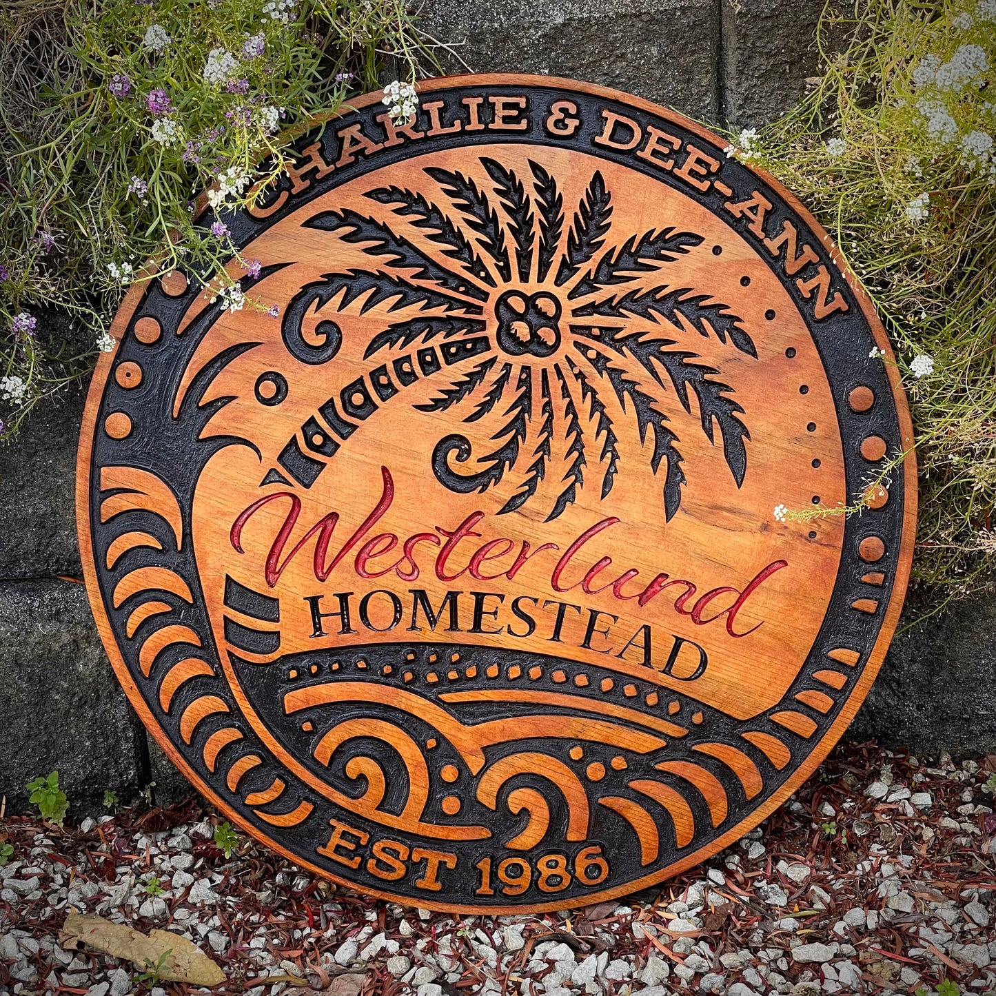 Carved Wooden House Signs