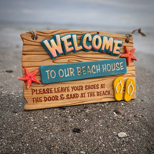 "Welcome to our Beach House" Sign