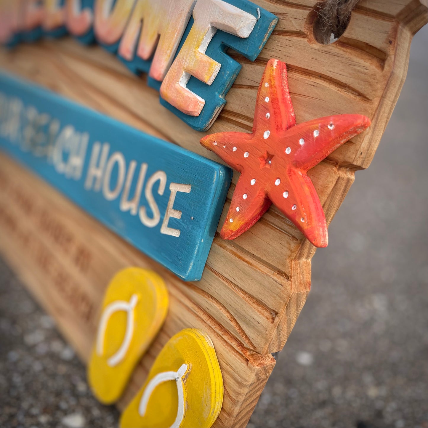 "Welcome to our Beach House" Sign