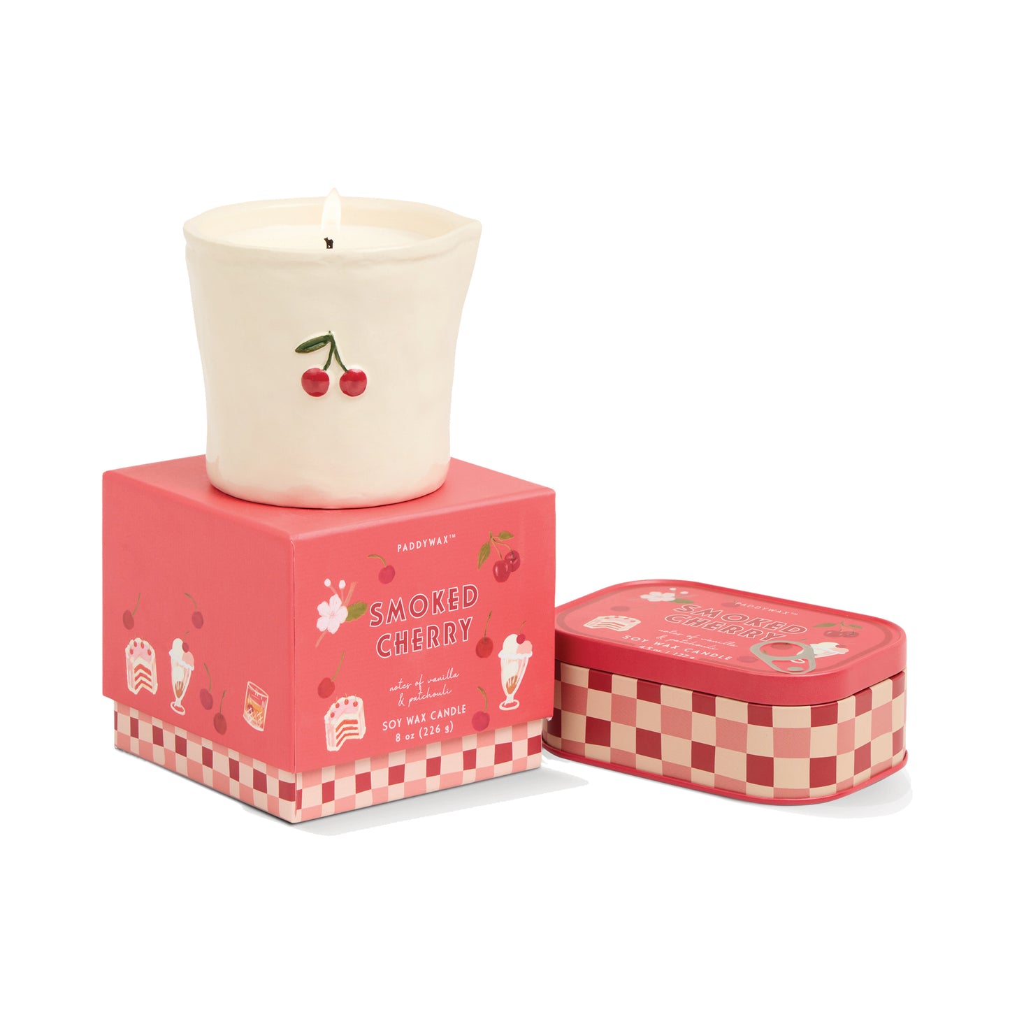 Bistro Ceramic Candle - Smoked Cherry 226g