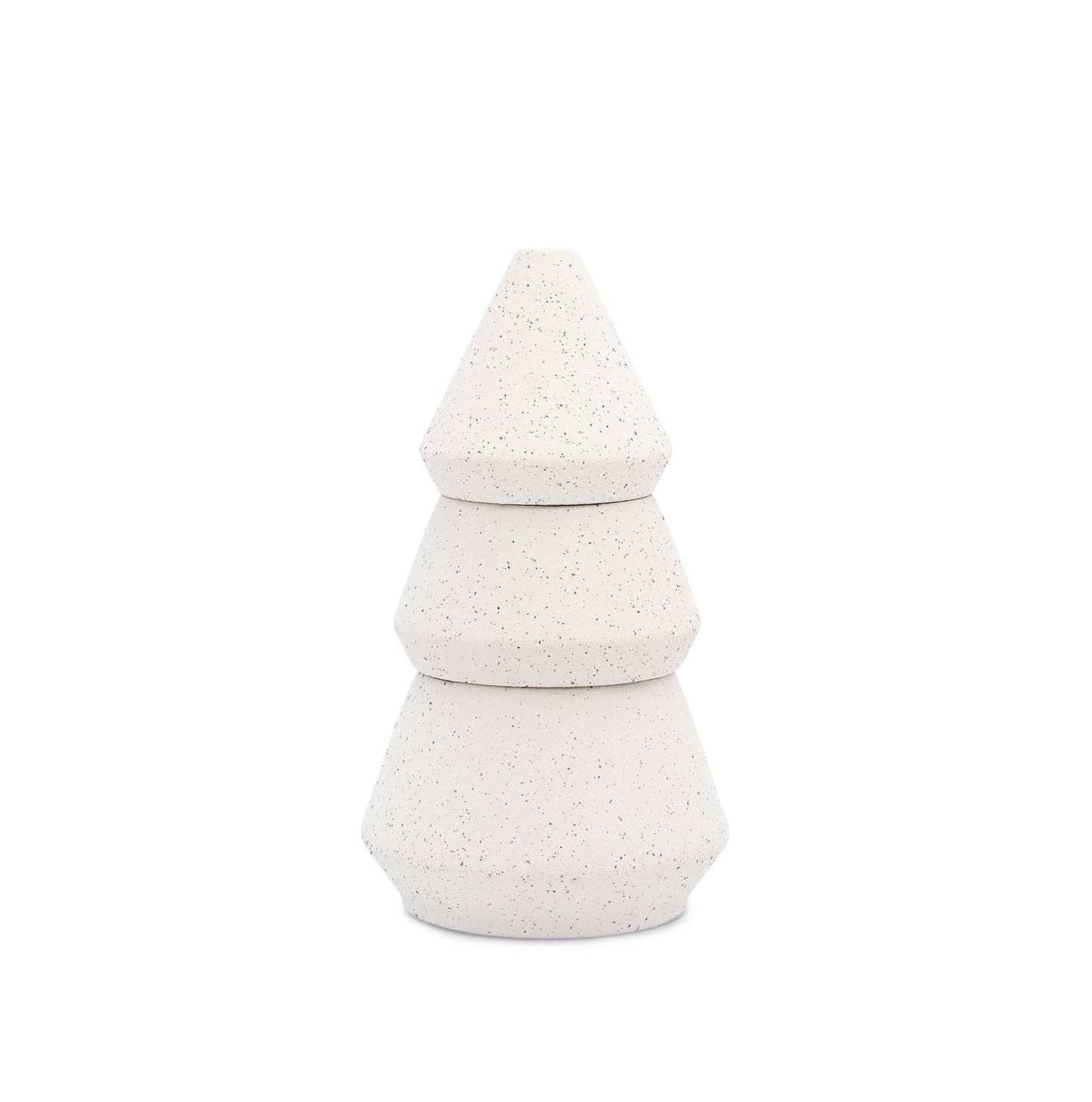 Cypress & Fir Ceramic Tree Stack White 297g & 155g Candles & Incense Holder
