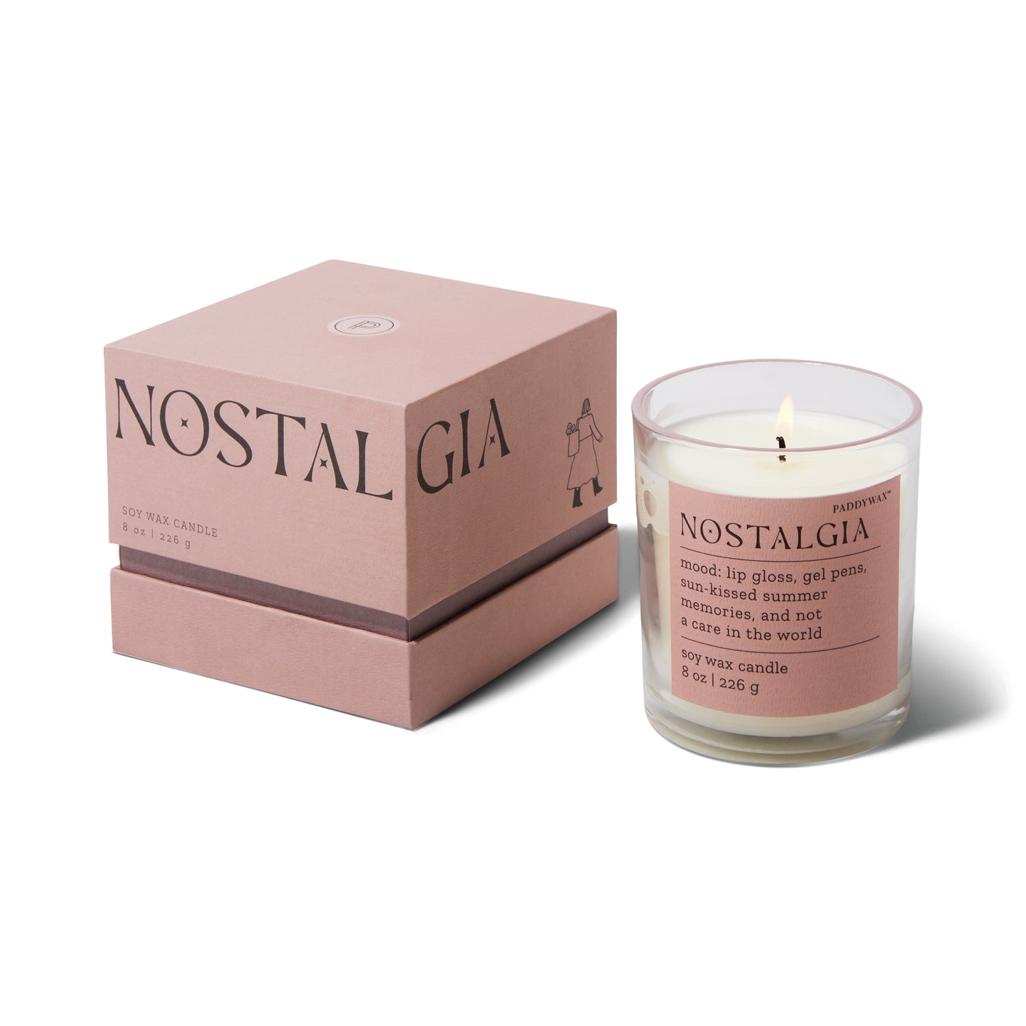 Mood Nostalgia Glass Candle - Pepper + Plum 226g