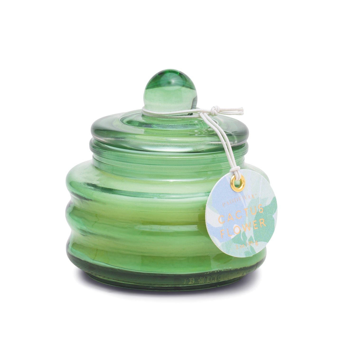 Beam Candle Green Glass Cactus Flower 85g
