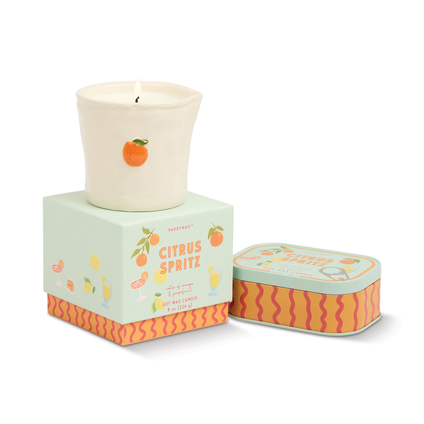 Bistro Ceramic Candle - Orange Citrus Spritz 226g