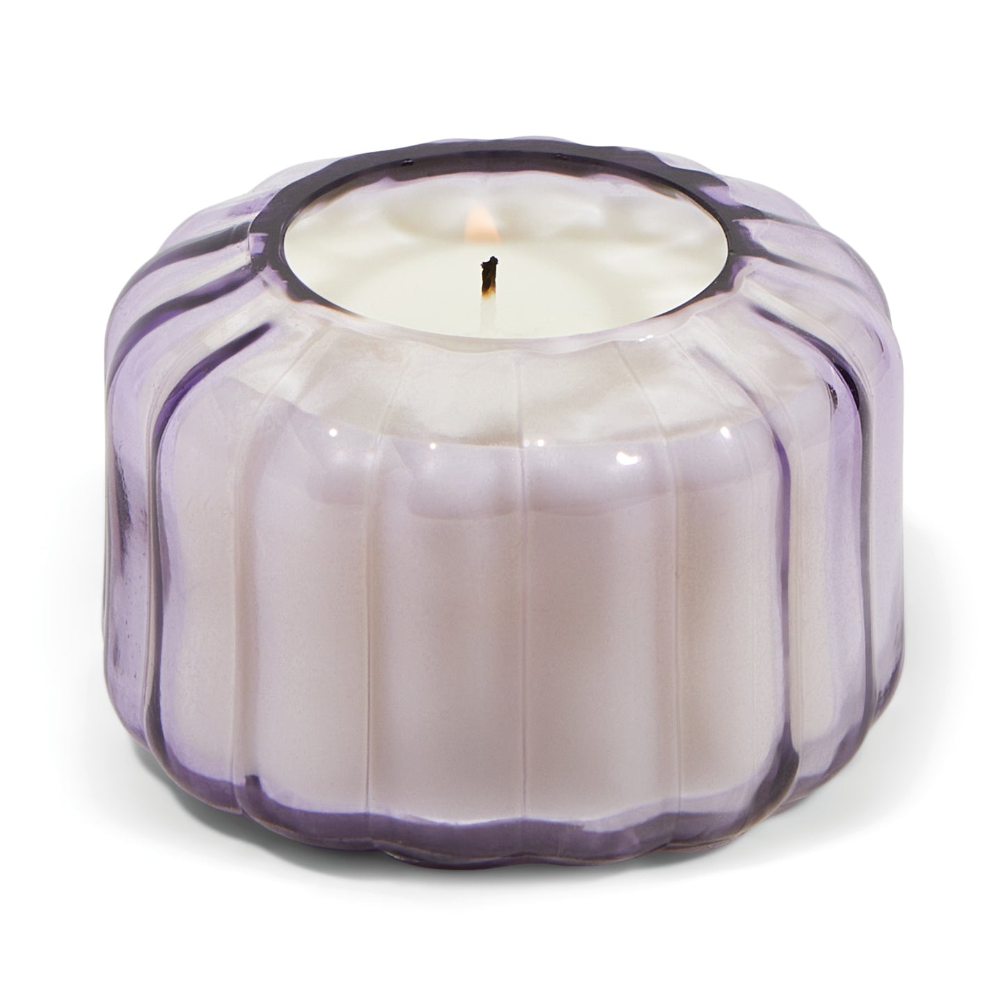 Ripple Small Purple Glass Candle - Salted Iris 127g