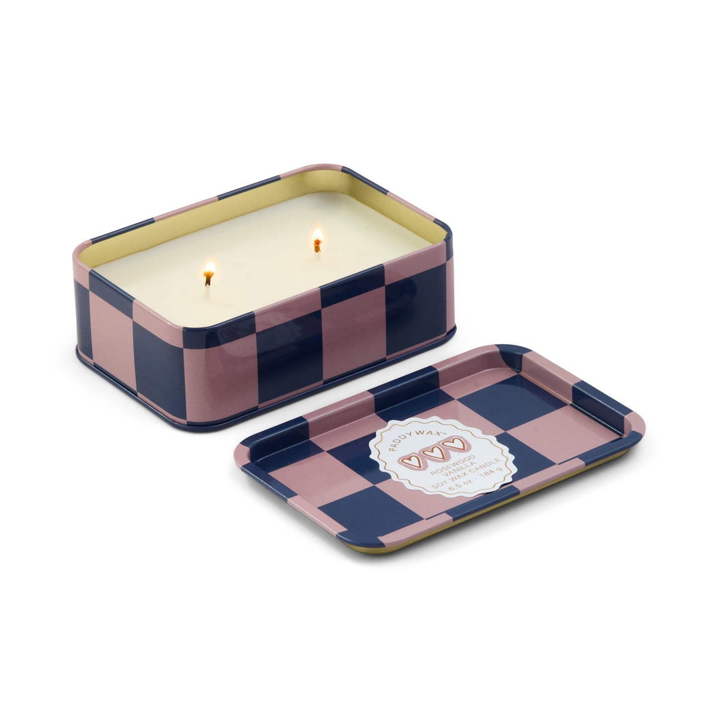 A Dopo Hearts Tin Candle - Rosewood Vanilla 184g