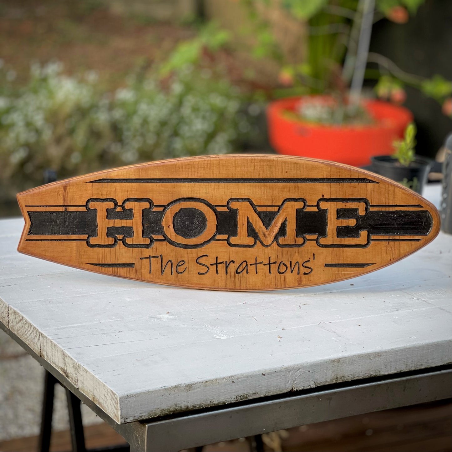 Carved Wooden House Signs