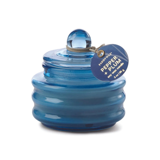 Beam Candle Bright Blue Glass Pepper & Plum 85g