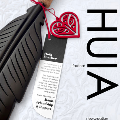 Wooden Huia Feather
