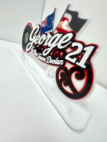 Personalised Birthday Key with Stand