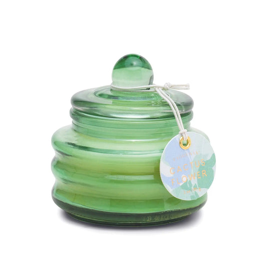 Beam Candle Green Glass Cactus Flower 85g