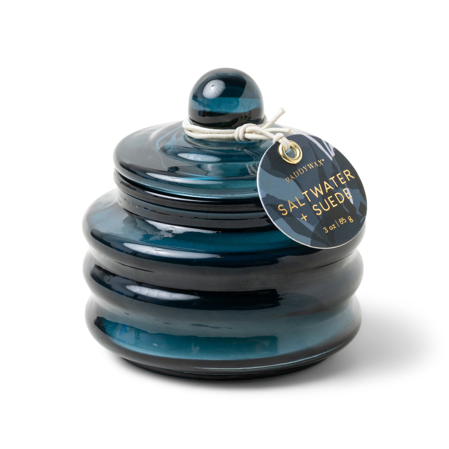 Beam Candle Navy Glass Saltwater & Suede 85g