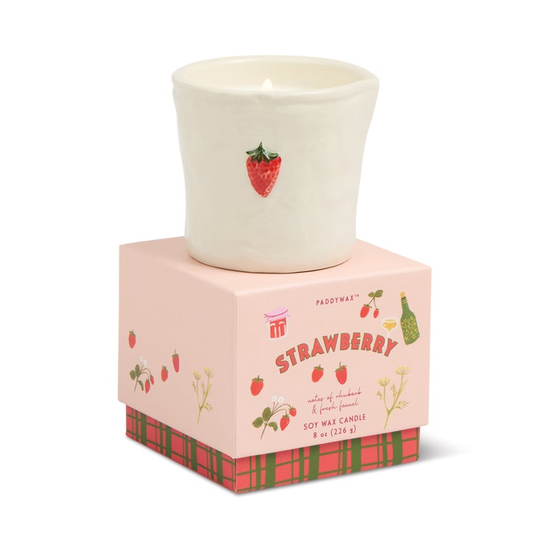 Bistro Ceramic Candle - Strawberry 226g