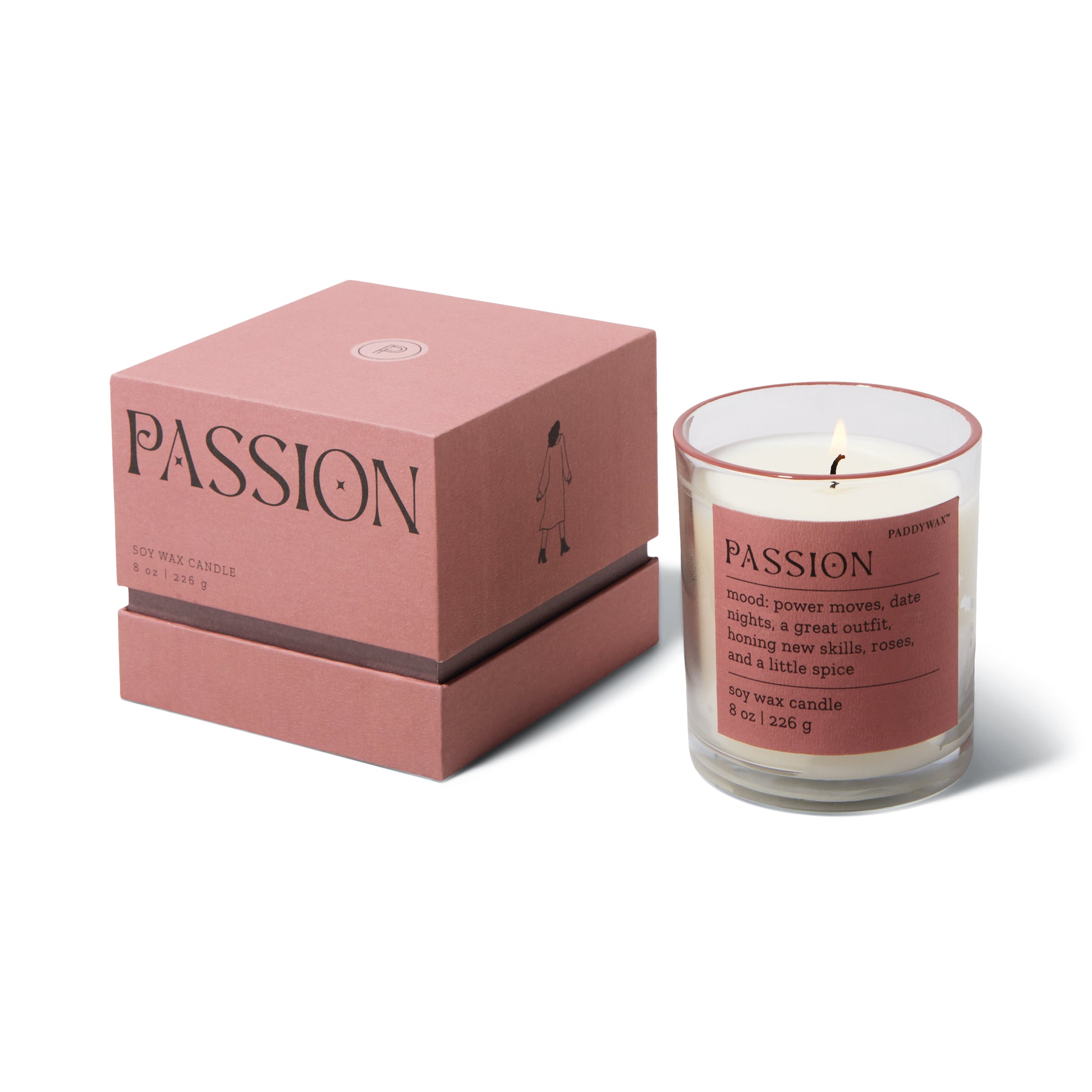 Mood Passion Glass Candle - Saffron Rose 226g