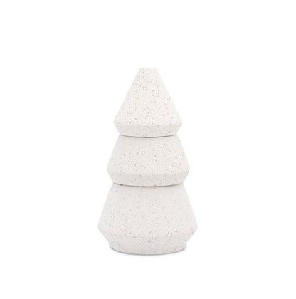 Cypress & Fir Ceramic Tree Stack White 297g & 155g Candles & Incense Holder