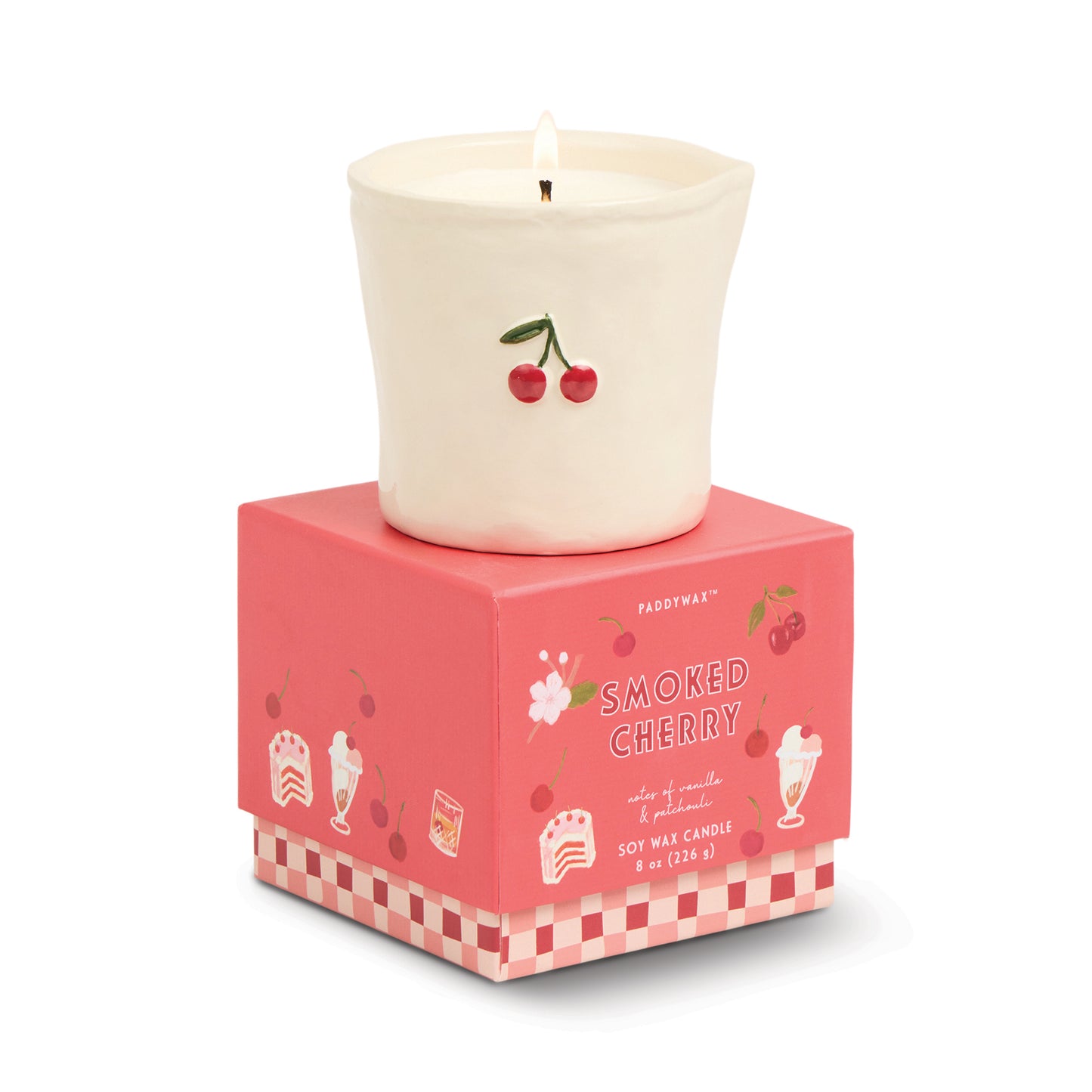 Bistro Ceramic Candle - Smoked Cherry 226g