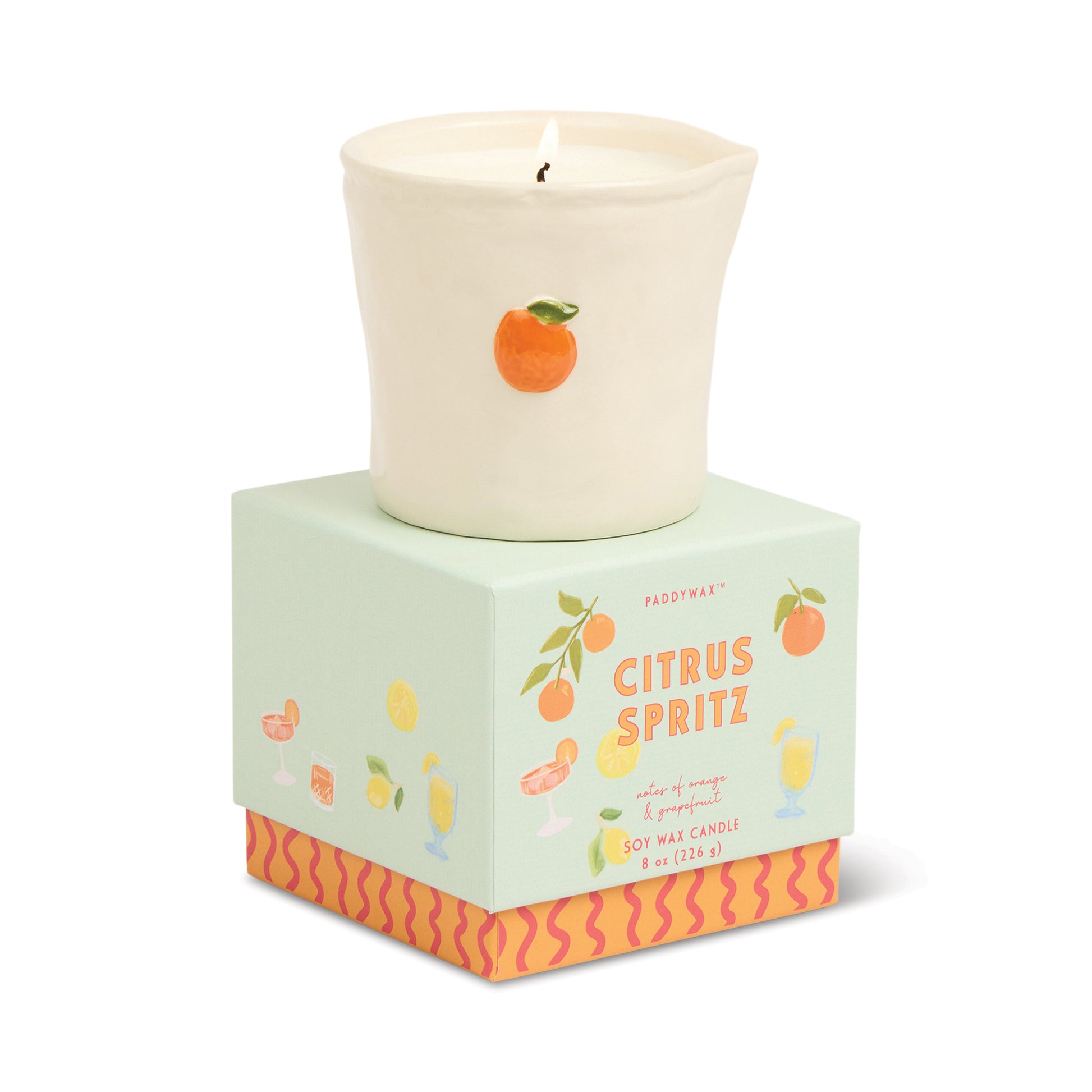 Bistro Ceramic Candle - Orange Citrus Spritz 226g