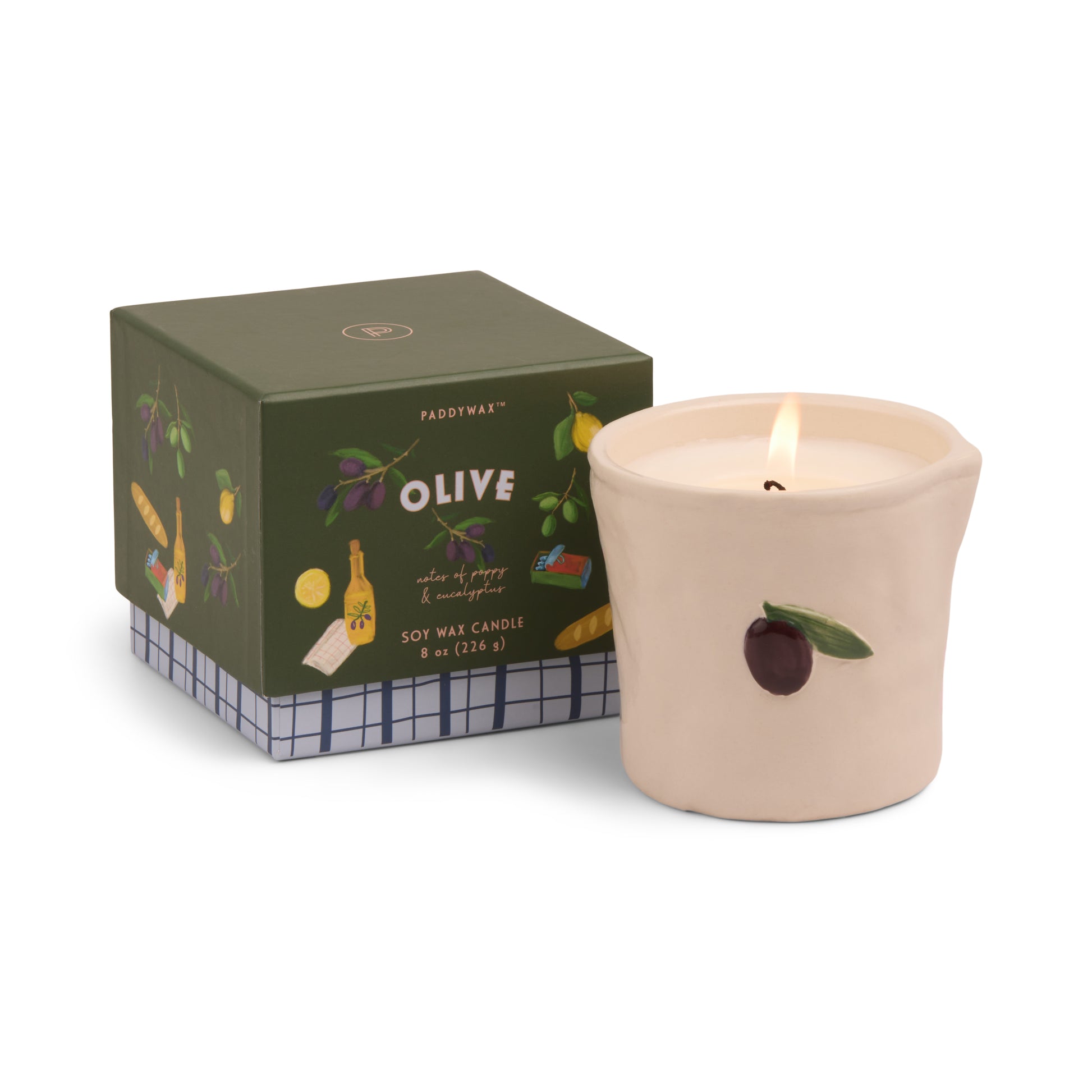 Bistro Ceramic Candle - Fig + Olive 226g