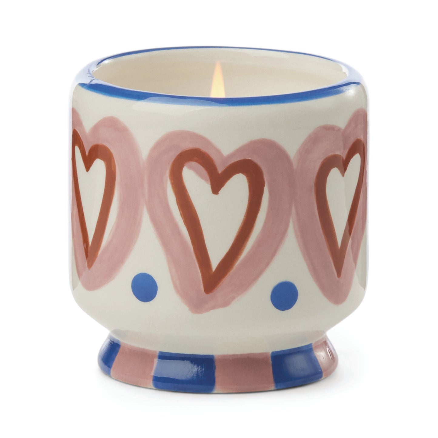 A Dopo Hearts Ceramic Candle - Rosewood Vanilla 226g