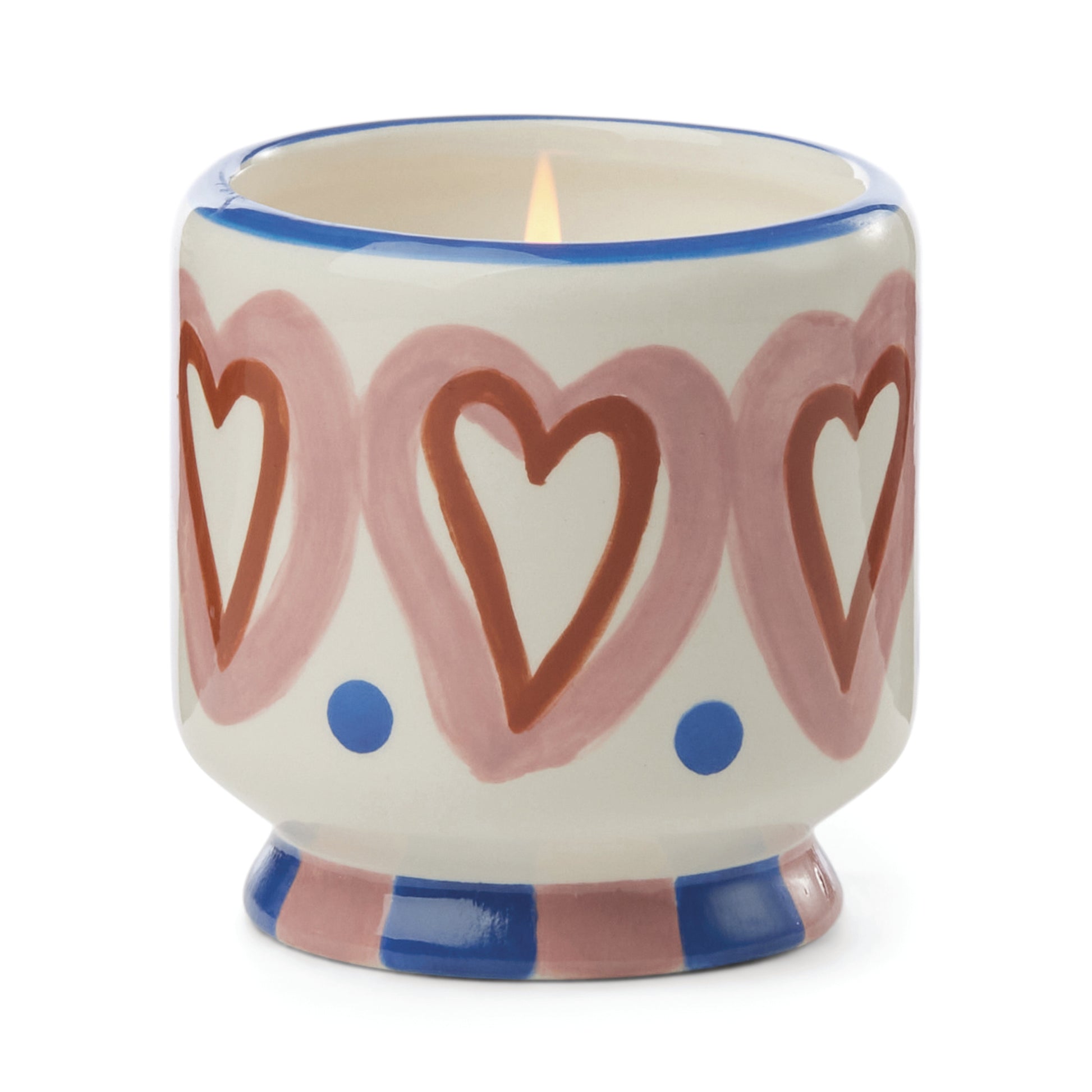 A Dopo Hearts Ceramic Candle - Rosewood Vanilla 226g