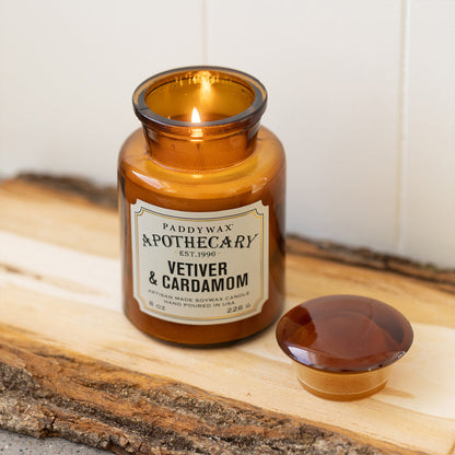 Apothecary Glass Candle Vetiver & Cardamom 226g