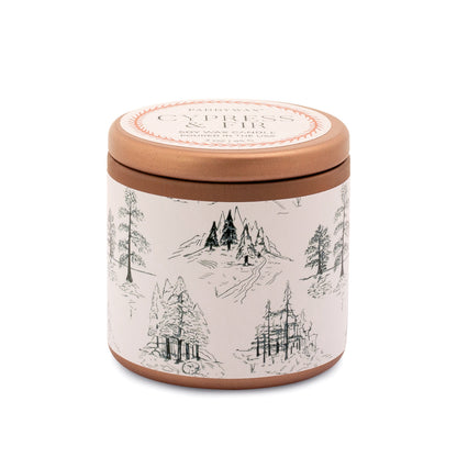 Cypress & Fir Copper Tin Candle White 85g