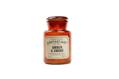 Apothecary Glass Candle Amber & Smoke 226g