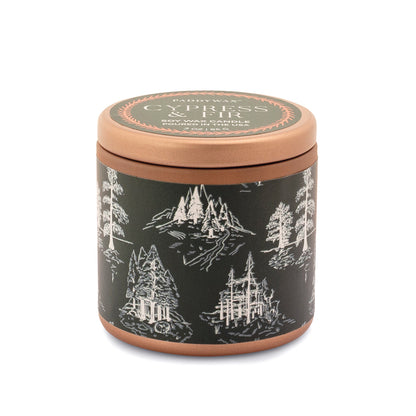 Cypress & Fir Copper Tin Candle Green 85g