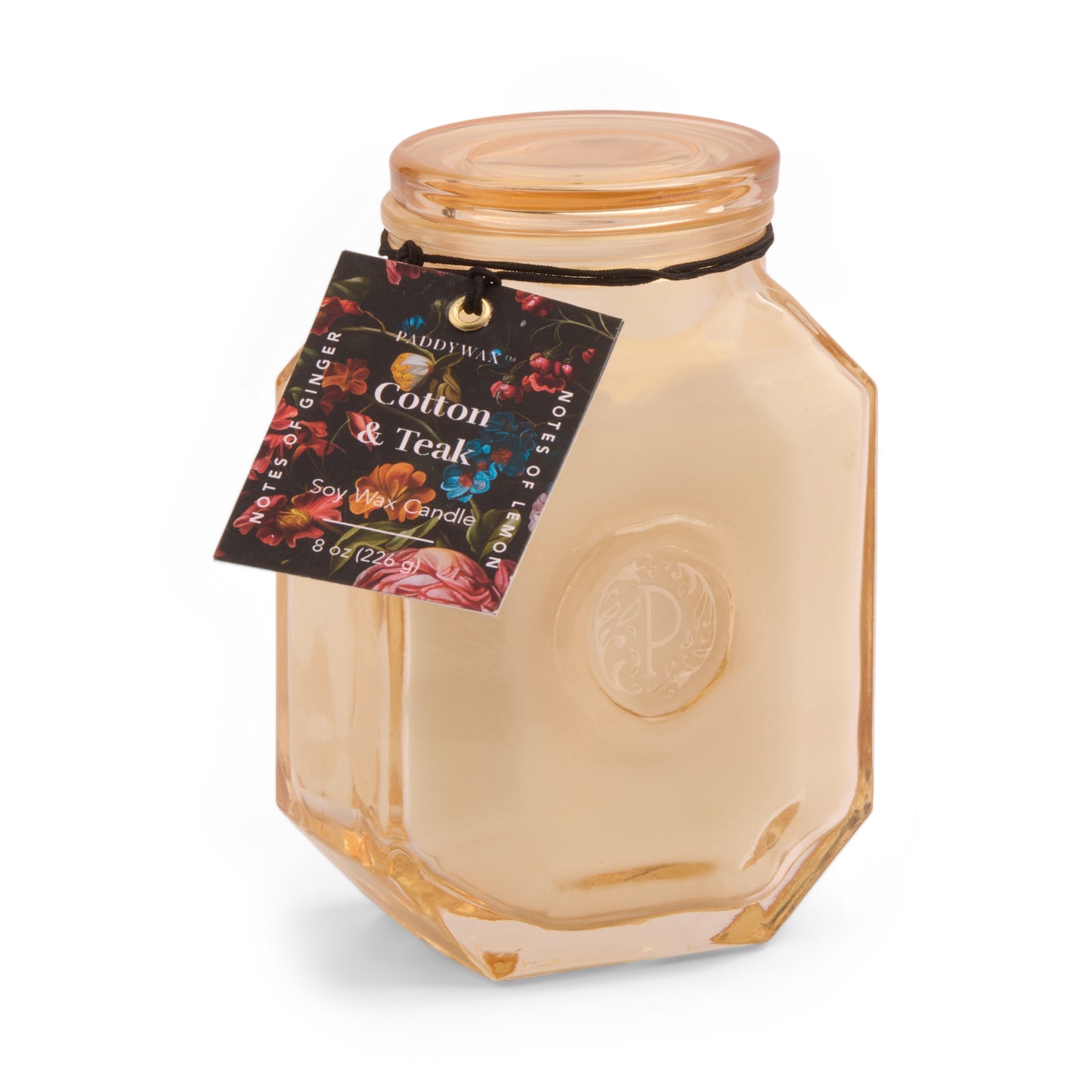 Botanica Clear Glass Candle - Cotton + Teak 226g