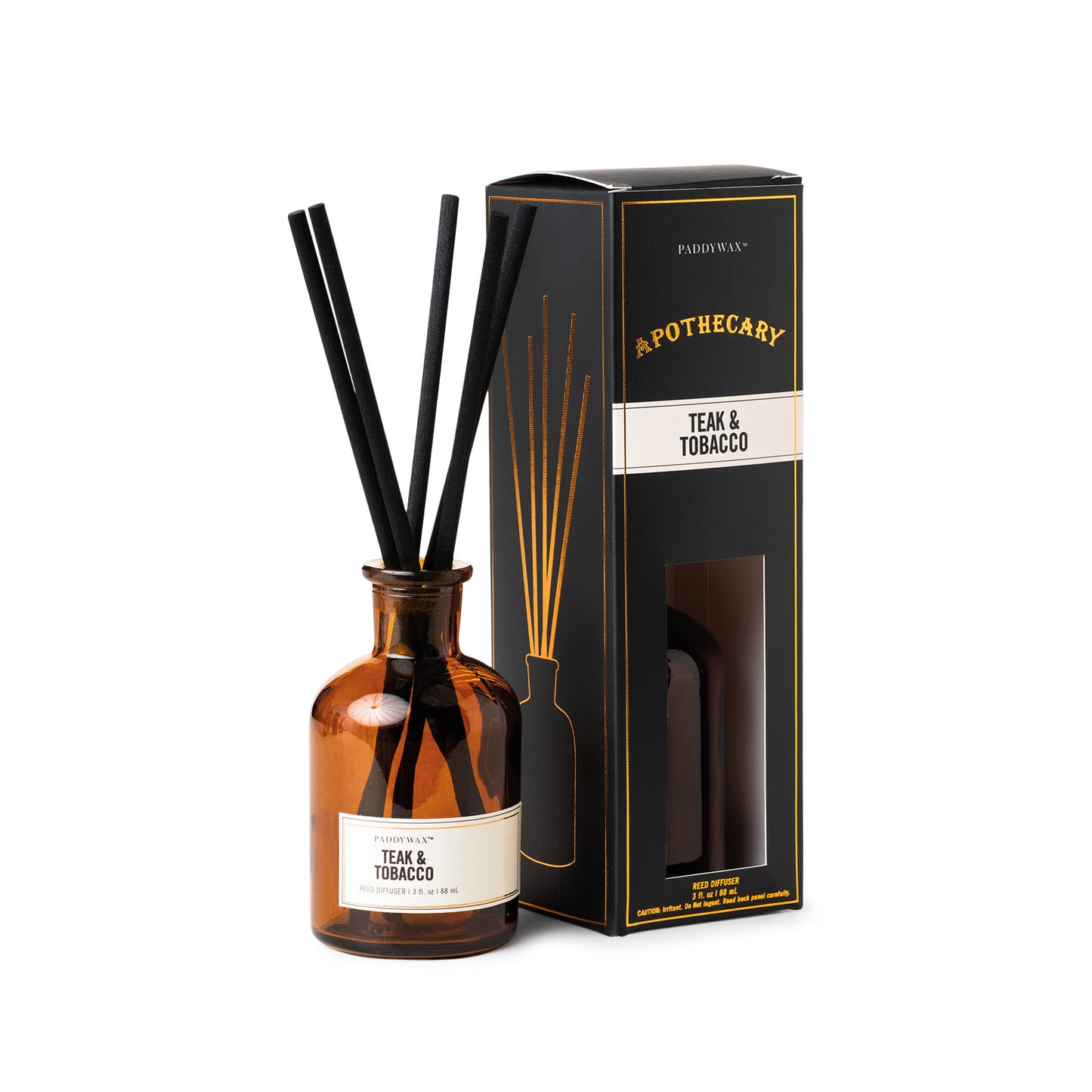 Apothecary Amber Glass Diffuser Teak & Tobacco 88ml