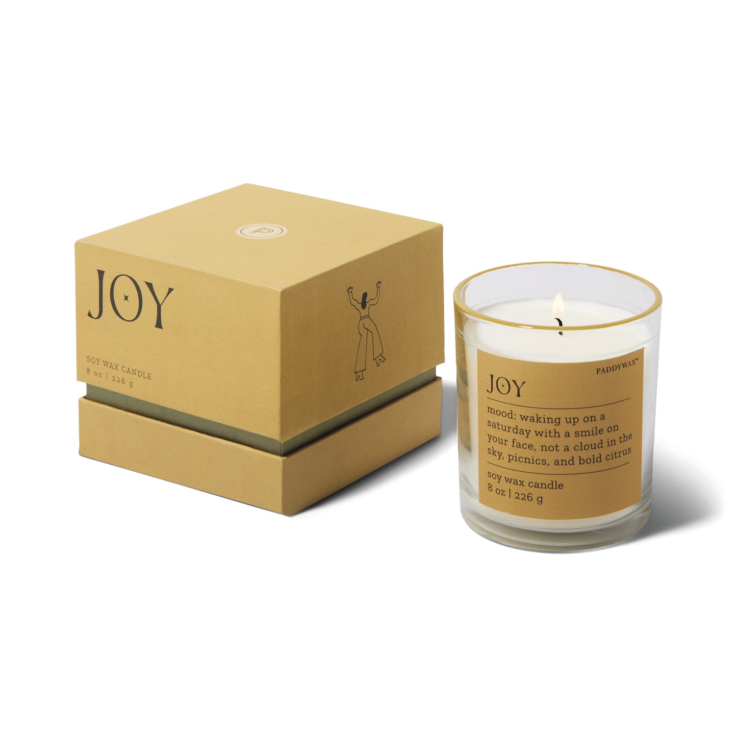 Mood Joy Glass Candle - Misted Lime 226g