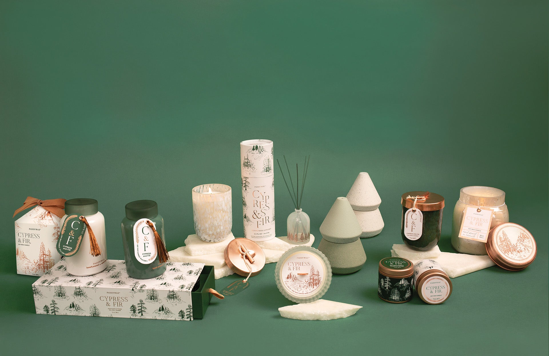 Cypress & Fir Copper Tin Candle White 85g