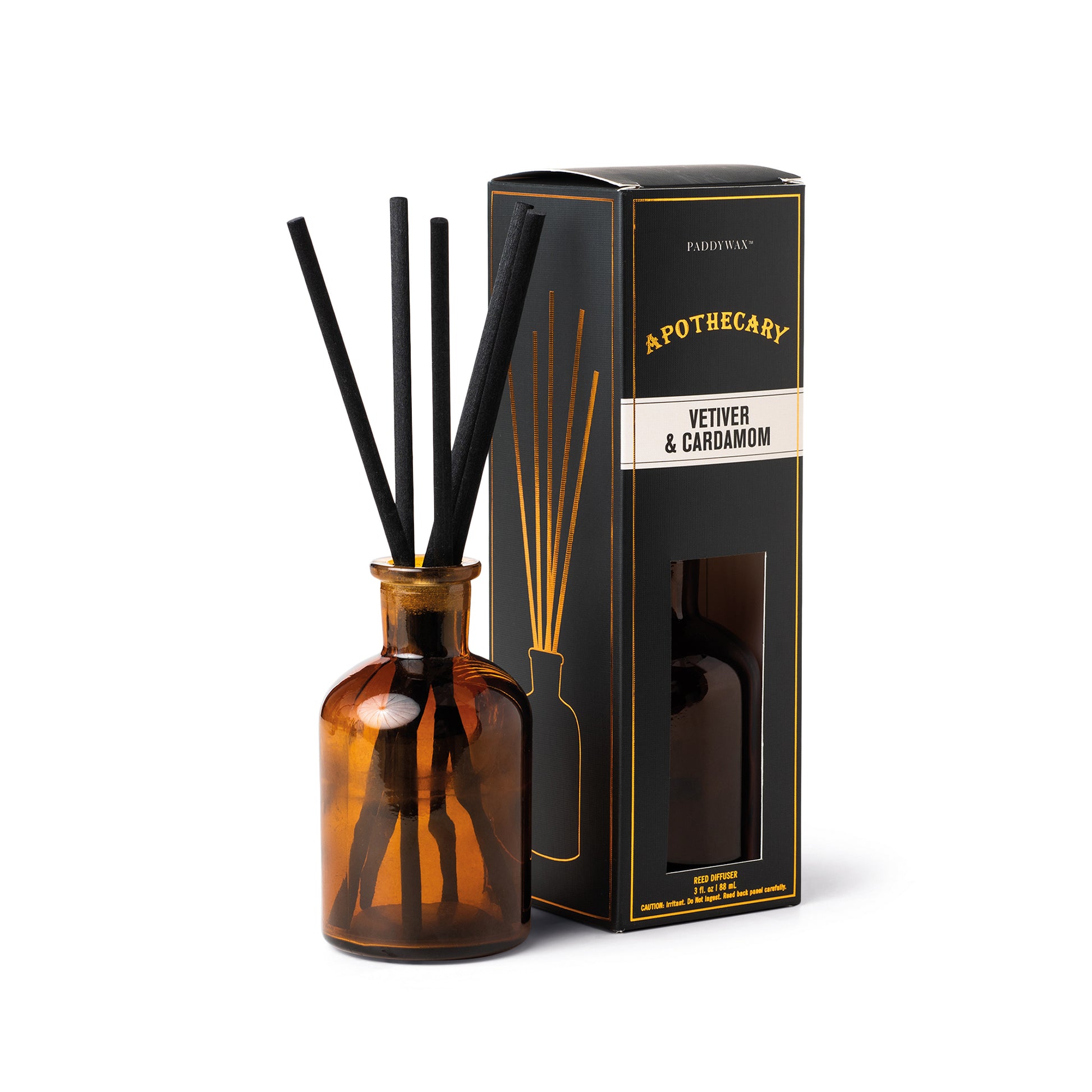 Apothecary Amber Glass Diffuser Vetiver & Cardamom 88ml