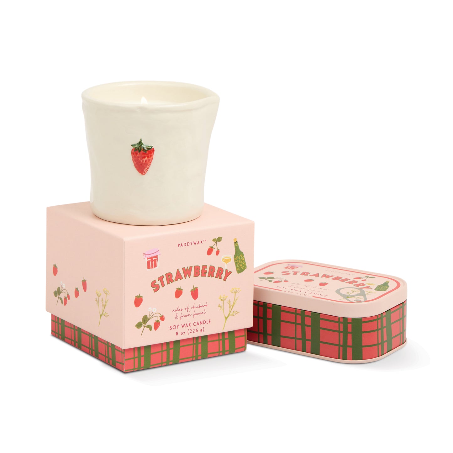 Bistro Ceramic Candle - Strawberry 226g