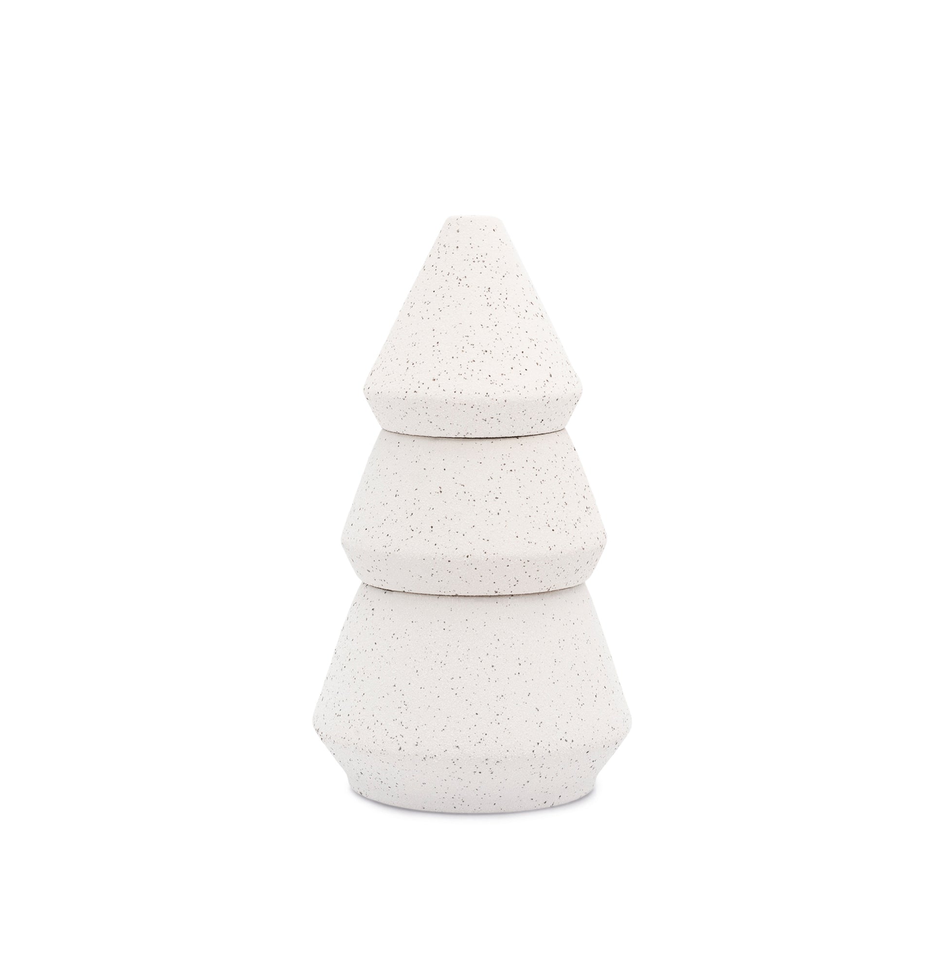 Cypress & Fir Ceramic Tree Stack White 297g & 155g Candles & Incense Holder
