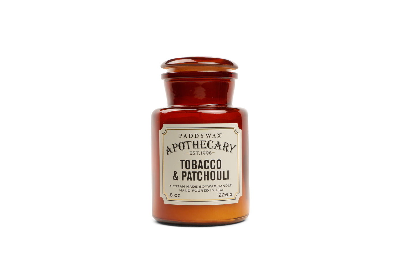 Apothecary Glass Candle Tobacco & Patchouli 226g