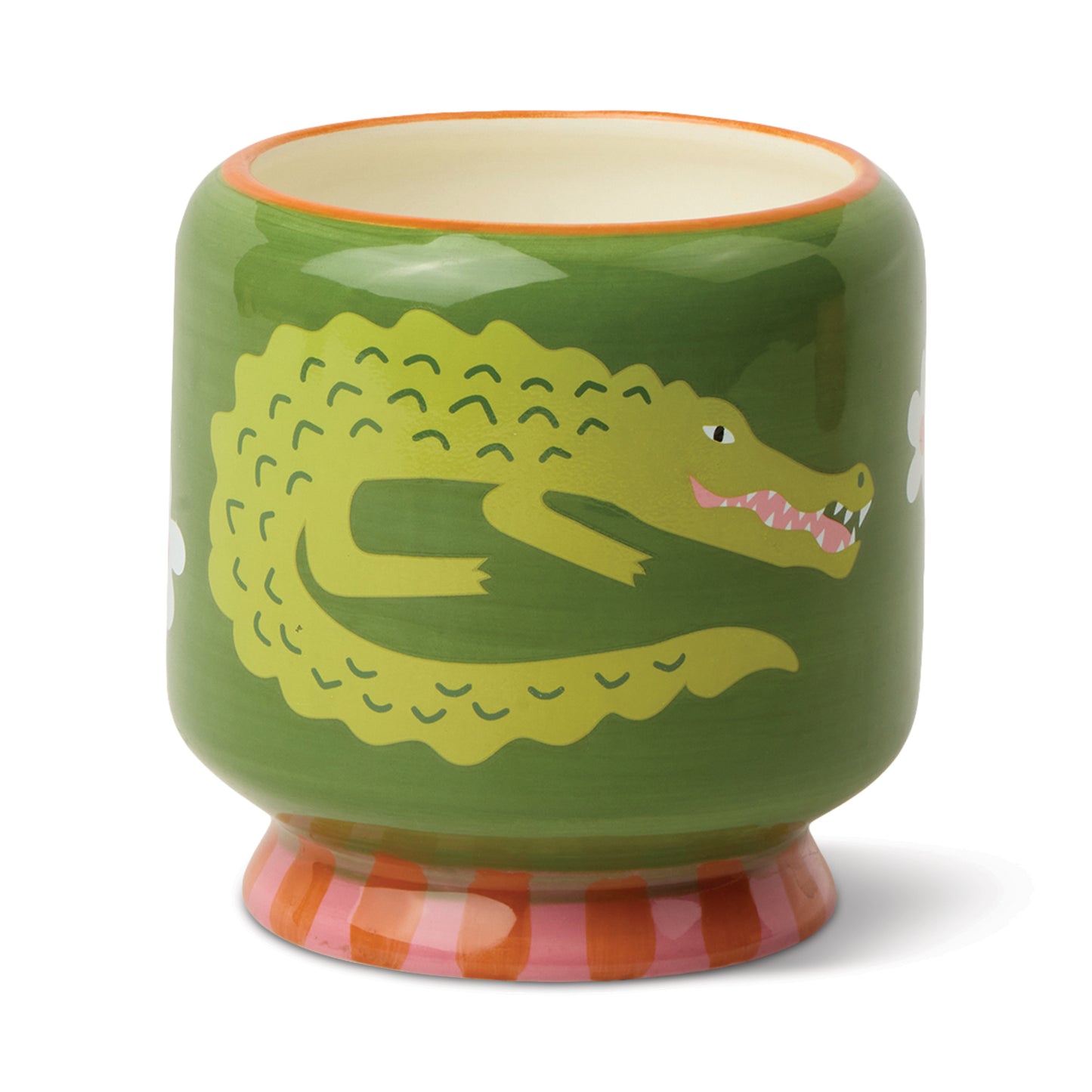A Dopo Crocodile Ceramic Candle - Prickly Pear 226g
