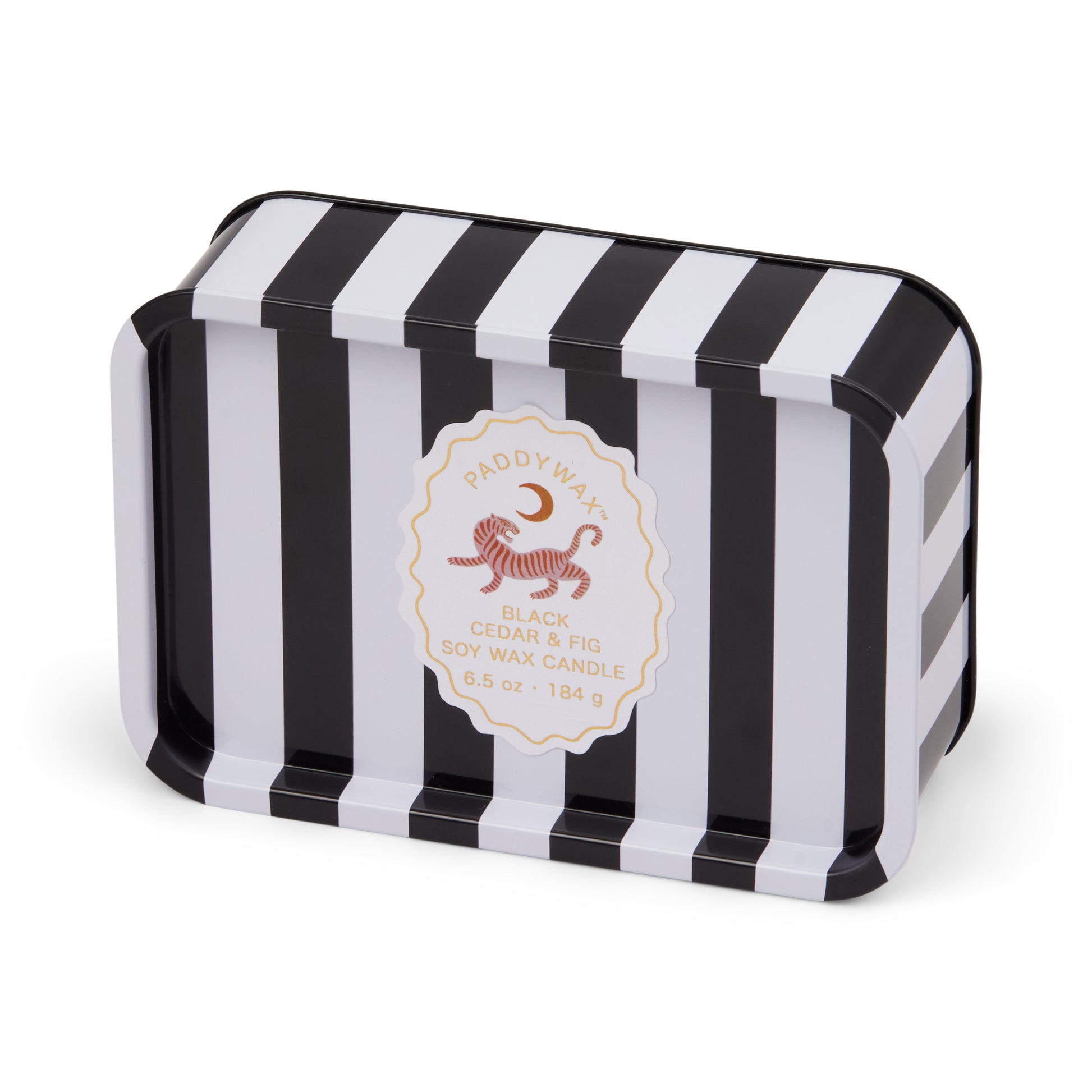 A Dopo Tiger Tin Candle - Black Cedar & Fig 184g
