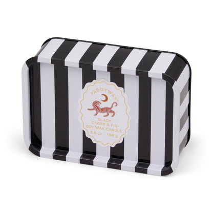 A Dopo Tiger Tin Candle - Black Cedar & Fig 184g