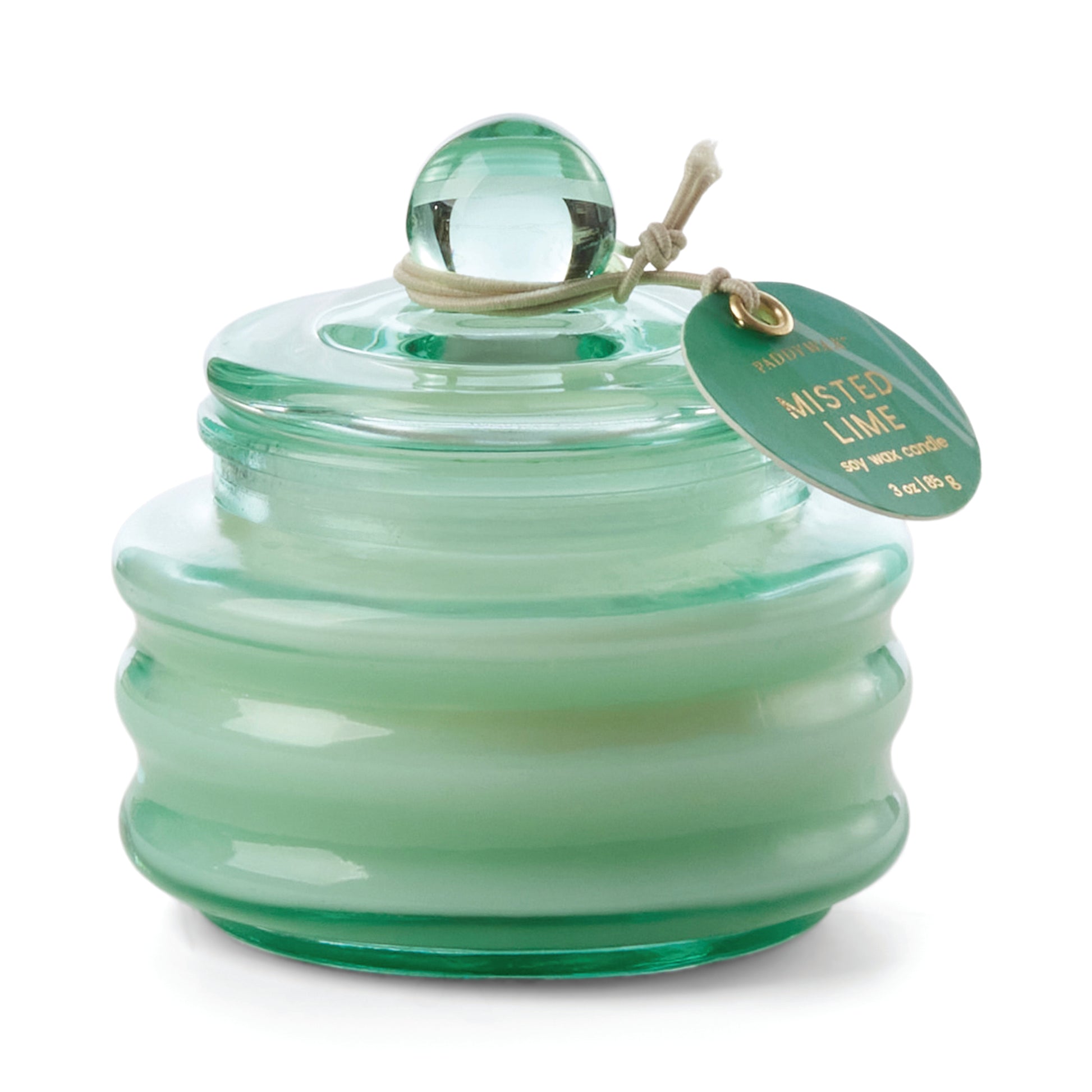 Beam Candle Bright Green Glass Misted Lime 85g