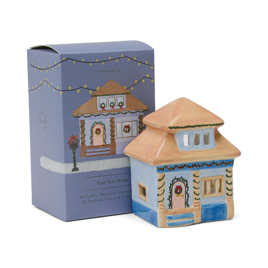 East Side House Incense & Tealight Holder with 20 Cones - Palo Santo
