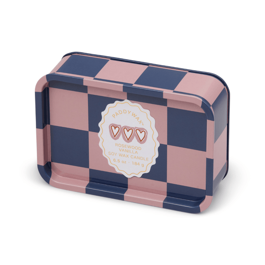 Paddywax A Dopo Hearts tin candle in Rosewood Vanilla