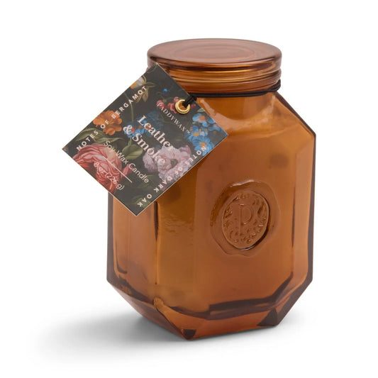 Paddywax Botanica Leather + Smoke candle