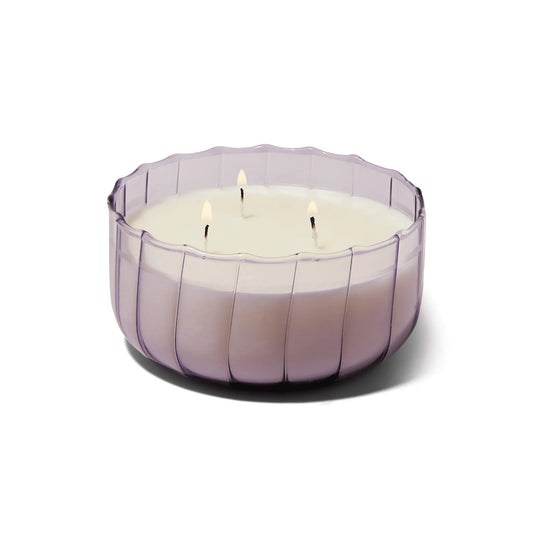 Ripple Large Purple Glass Candle - Salted Iris 340g