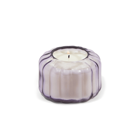 Ripple Small Purple Glass Candle - Salted Iris 127g